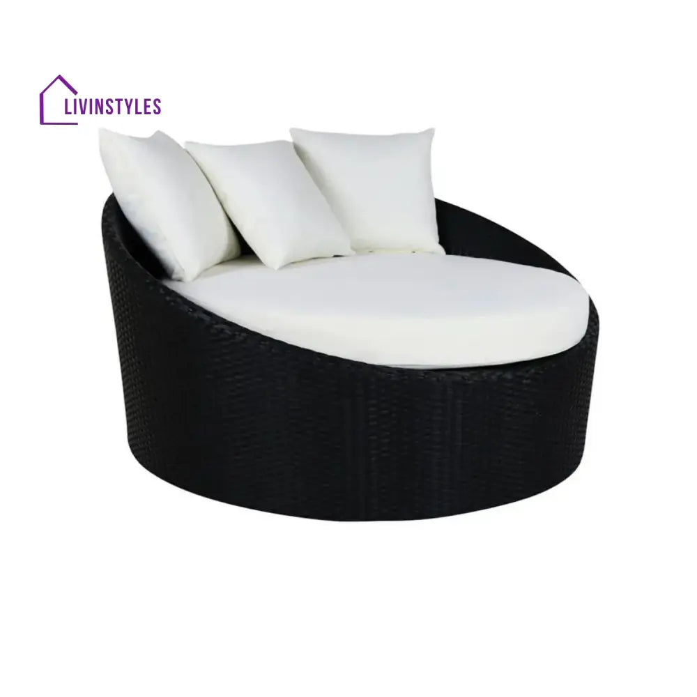 Gro Outdoor Rattan Wicker Daybed with Glass Top Table - Daybed