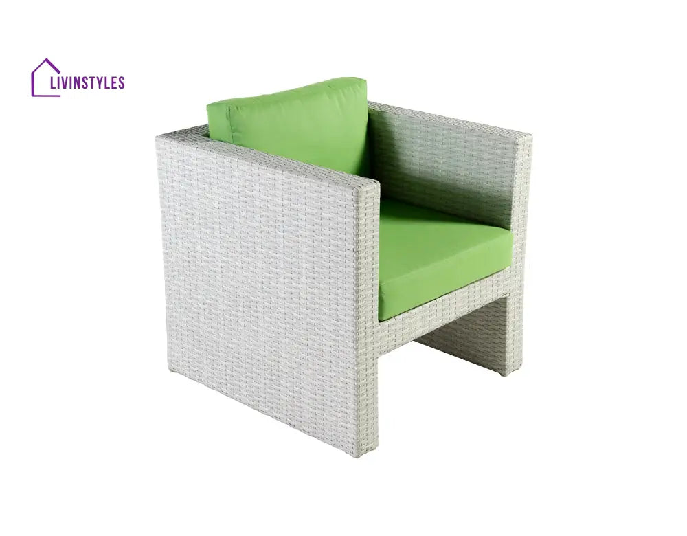 Gucci Outdoor Patio Sofa Set 4 Chairs and 1 Center Table (Off White) - Sofa Sets