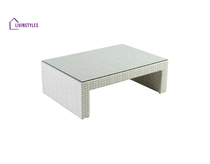 Gucci Outdoor Patio Sofa Set 4 Chairs and 1 Center Table (Off White) - Sofa Sets