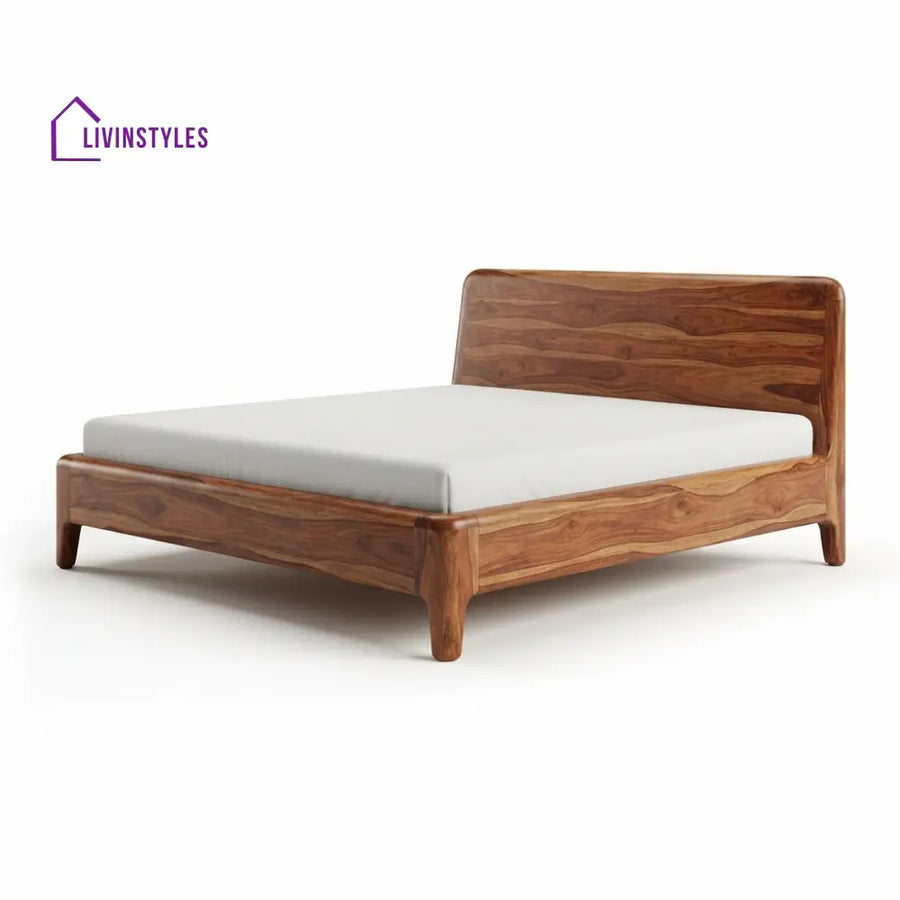 Gugu Wooden Double Bed | King Size Bed | Queen Size Bed - Bed Without Storage
