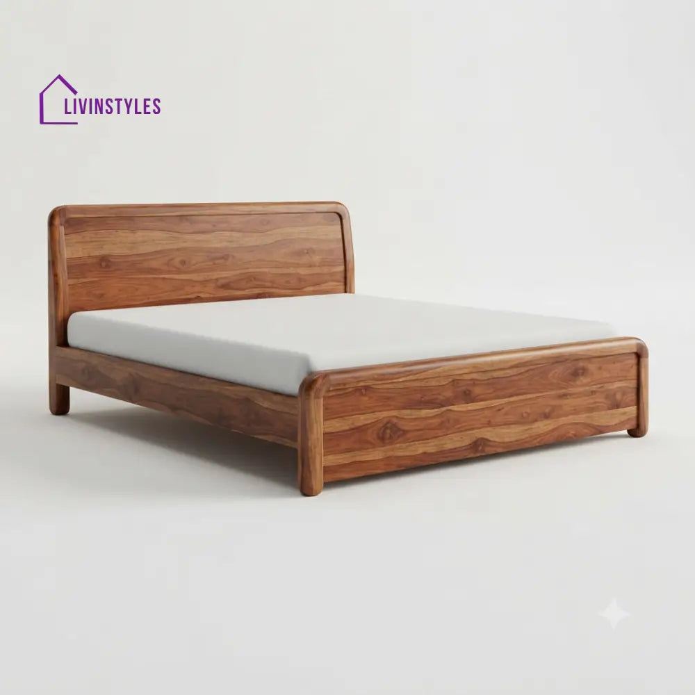 Gugulethu Wooden Double Bed | King Size Bed | Queen Size Bed - Bed Without Storage