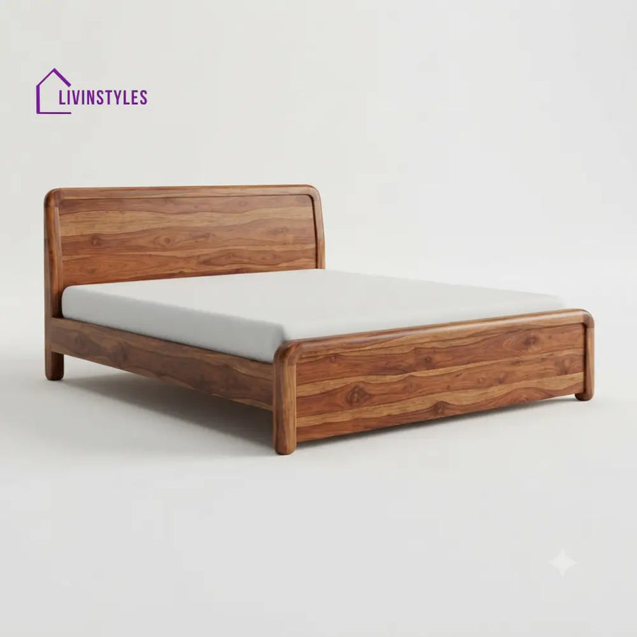 Gugulethu Wooden Double Bed | King Size Bed | Queen Size Bed - Bed Without Storage