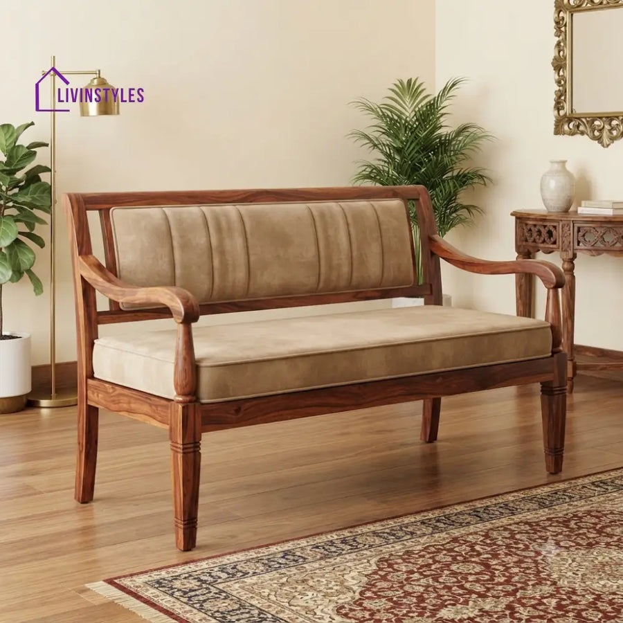 Guillaume Wooden Bench for Living Room | Bedroom | Extra Seating