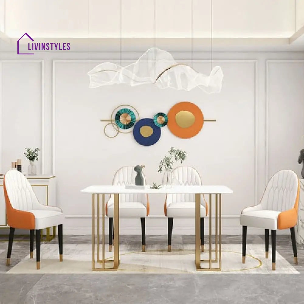 Gurpreet Pu Leather Dining Room Chairs Set Of 2 With Metal Legs