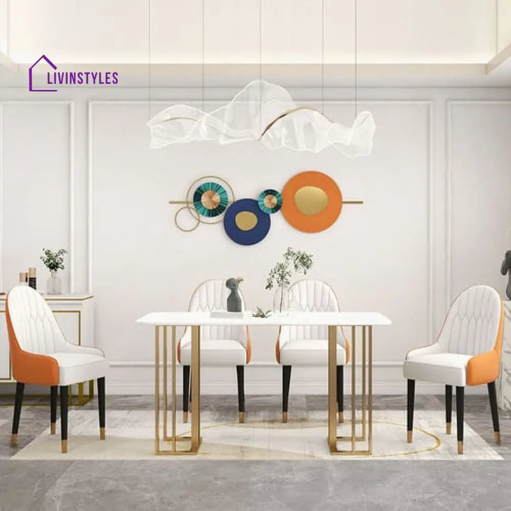 Gurpreet Pu Leather Dining Room Chairs Set Of 2 With Metal Legs