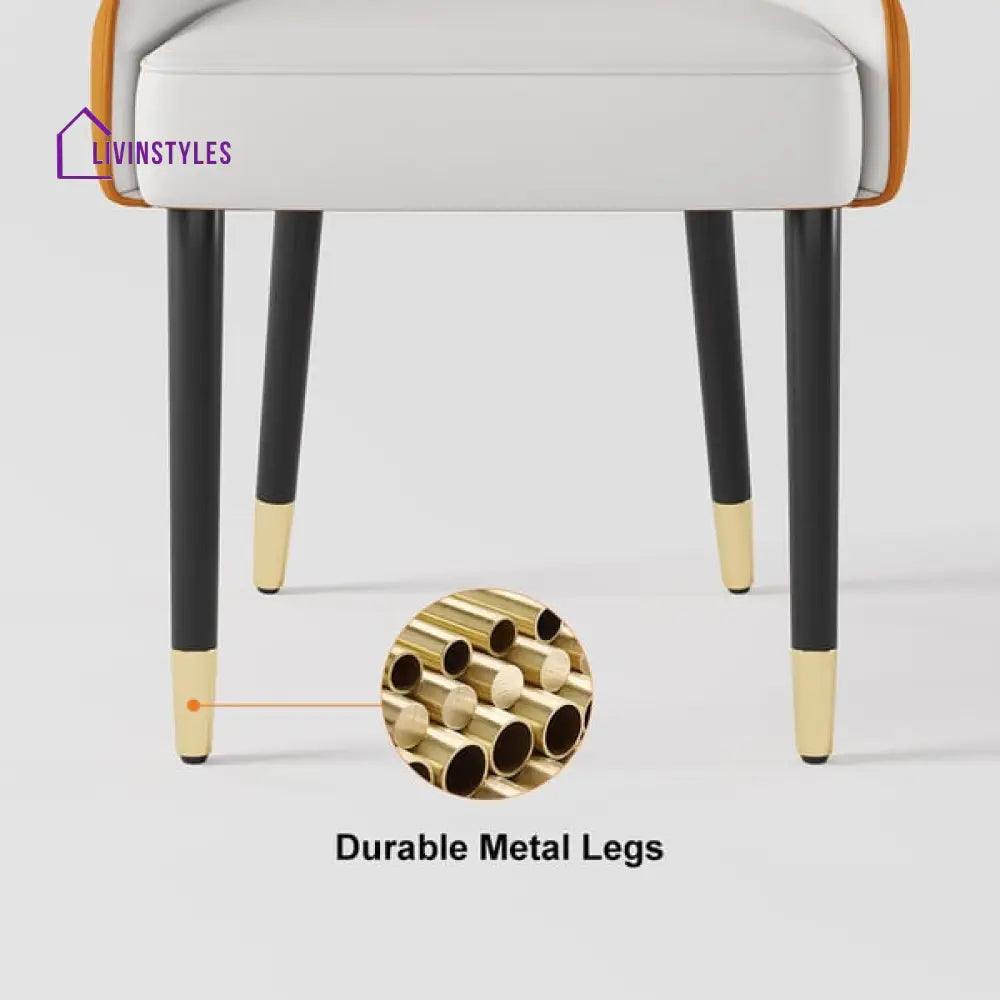 Gurpreet Pu Leather Dining Room Chairs Set Of 2 With Metal Legs