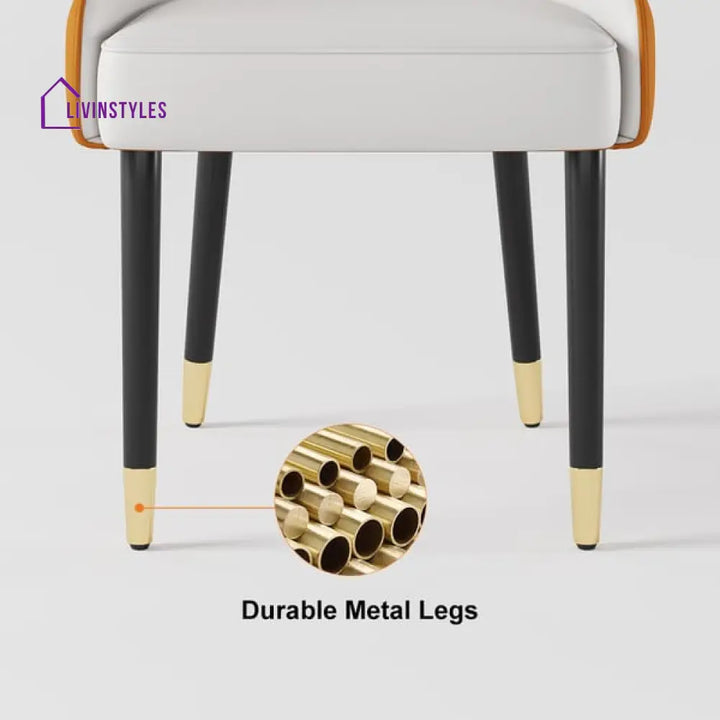Gurpreet Pu Leather Dining Room Chairs Set Of 2 With Metal Legs