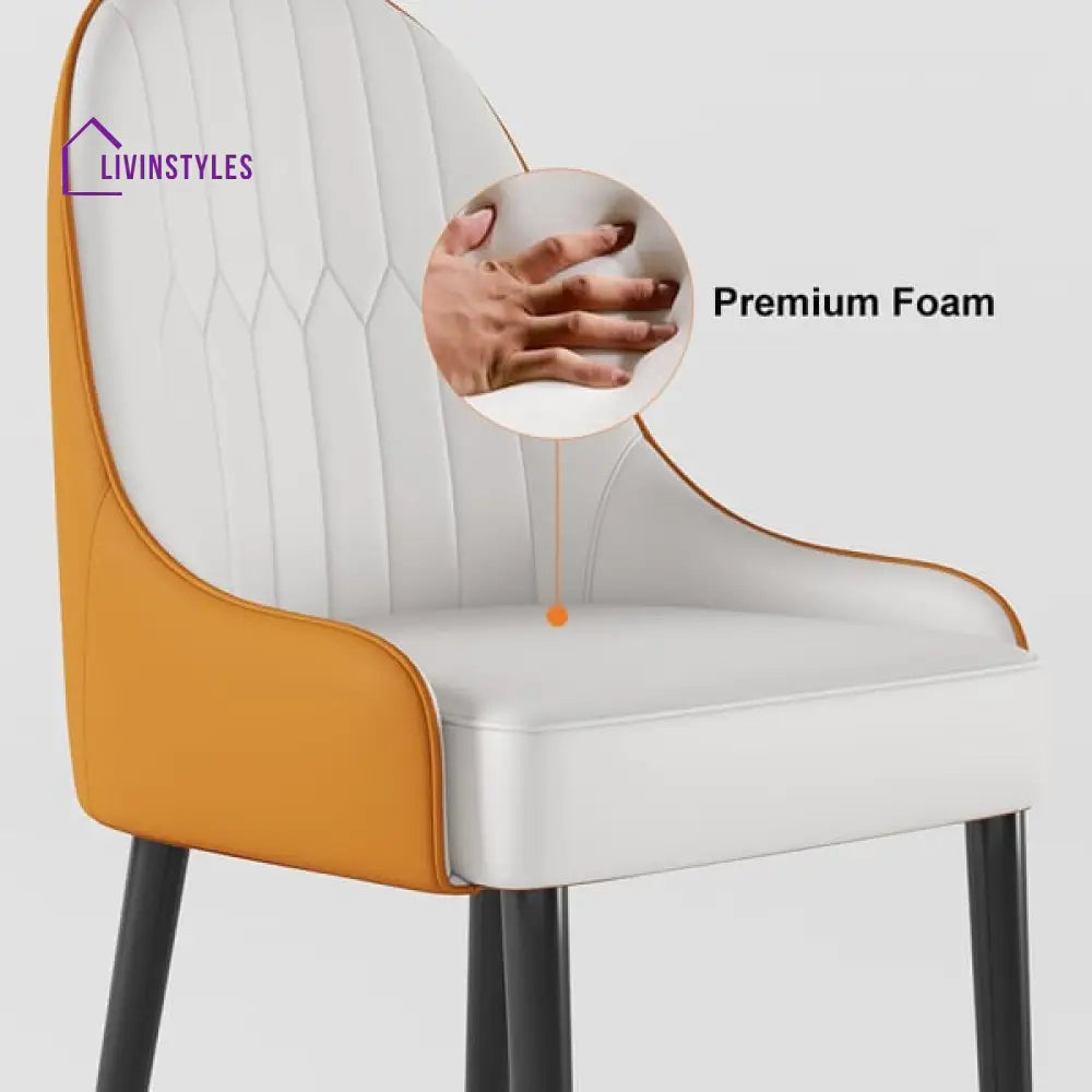 Gurpreet Pu Leather Dining Room Chairs Set Of 2 With Metal Legs