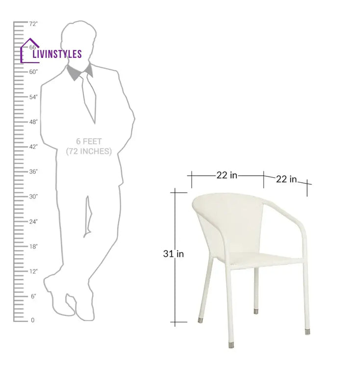 Gus Outdoor Patio Seating Set 2 Chairs and 1 Table Set (White) - Coffee Table Sets