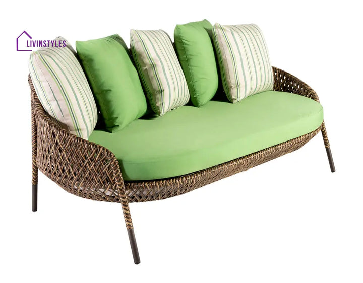 Gustavo Outdoor Sofa Set 2 Seater 2 Single seater 1 Side table and 1 Center Table (Brown) - Sofa Sets