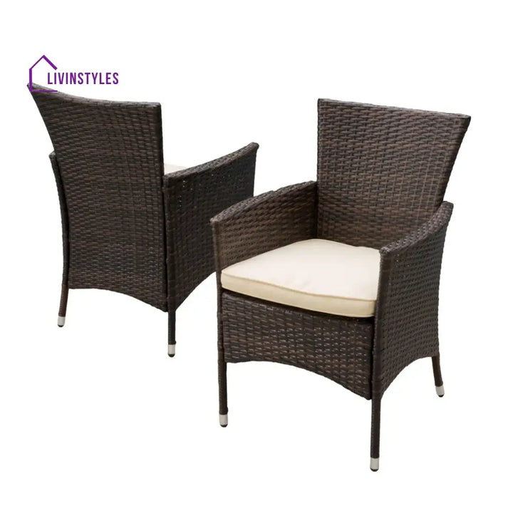 Hailey 2-Piece Outdoor Rattan Wicker Patio Dining Chairs - Dinning Chairs