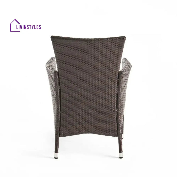 Hailey 2-Piece Outdoor Rattan Wicker Patio Dining Chairs - Dinning Chairs