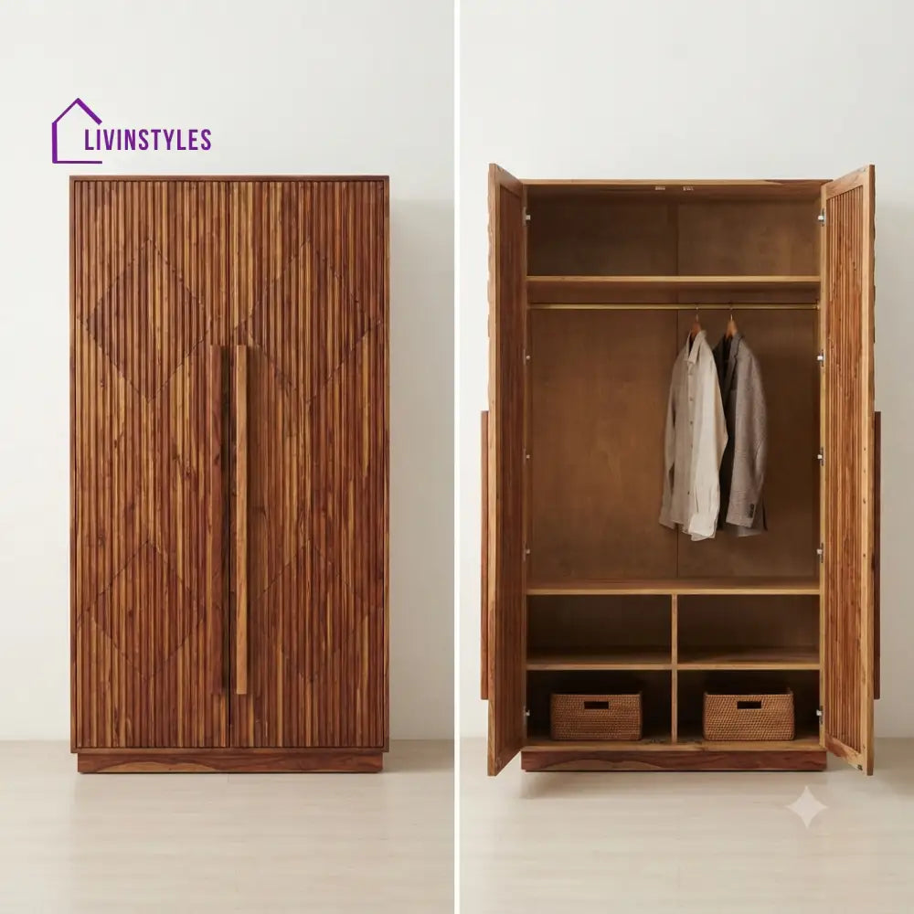 Haimi Wooden Wardrobe for Clothes | Cupboard for Clothes