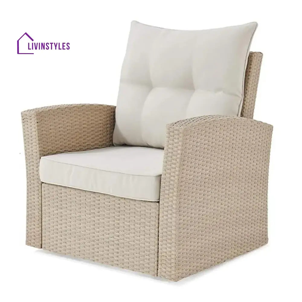 Hajar Outdoor All-Weather Wicker Single Seater Sofa - Sofa Set