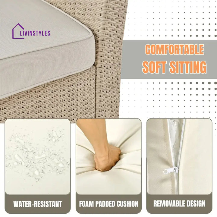 Hajar Outdoor All-Weather Wicker Single Seater Sofa - Sofa Set