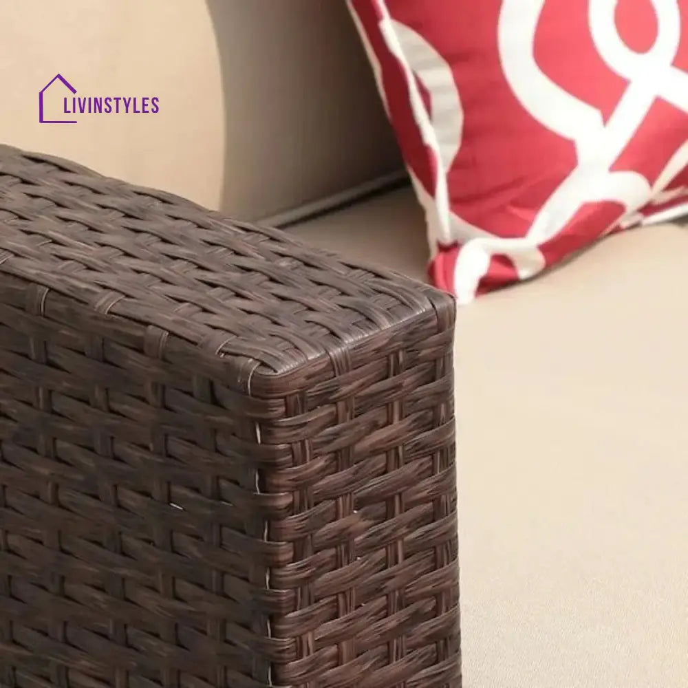 Halima Outdoor Rattan Wicker Sectional 6-Seater Sofa Set - Sofa Set