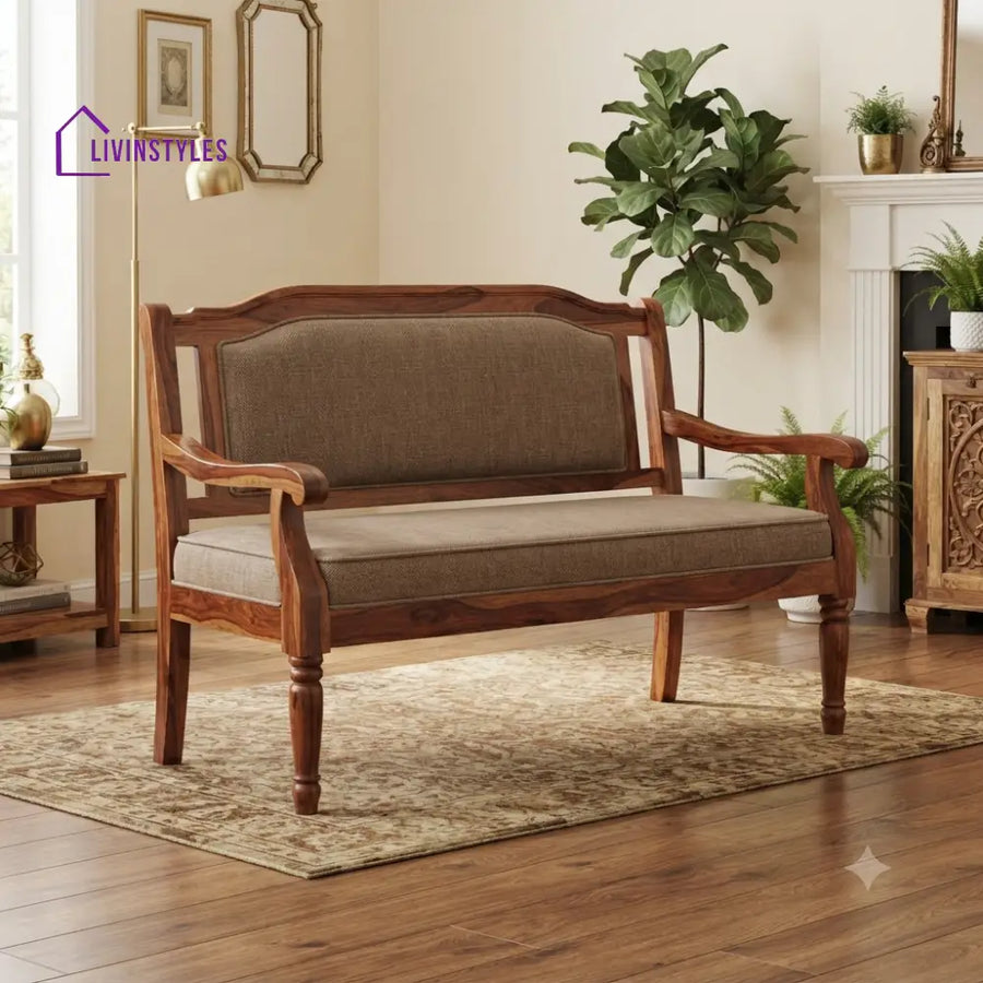 Hammond Wooden Bench for Living Room | Bedroom | Extra Seating