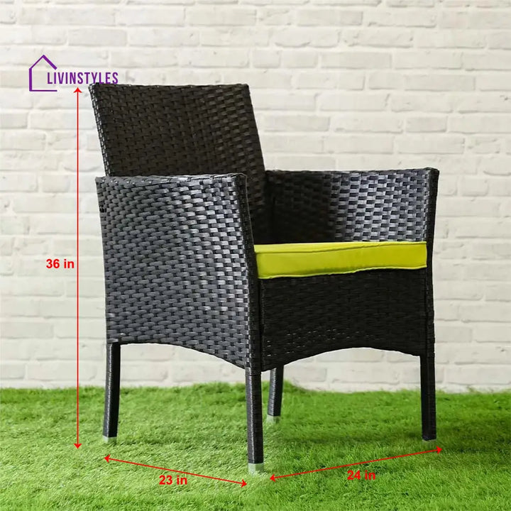 Hamper Outdoor Sofa Set 2 Seater 2 Single seater and 1 Center Table Set (Black) - Sofa Sets