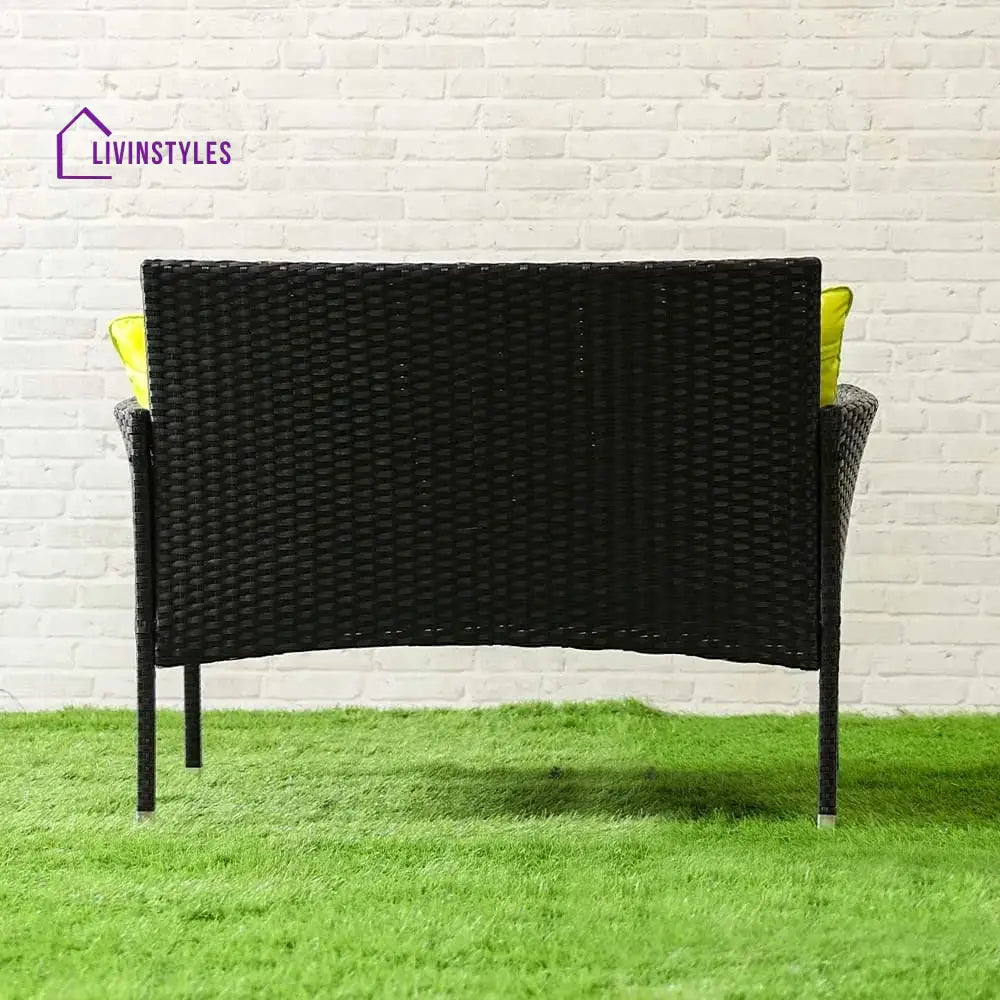 Hamper Outdoor Sofa Set 2 Seater 2 Single seater and 1 Center Table Set (Black) - Sofa Sets