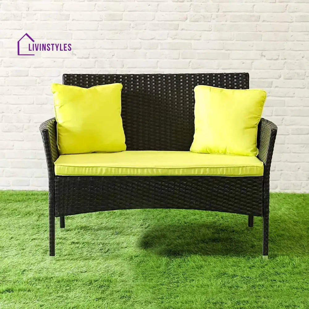Hamper Outdoor Sofa Set 2 Seater 2 Single seater and 1 Center Table Set (Black) - Sofa Sets