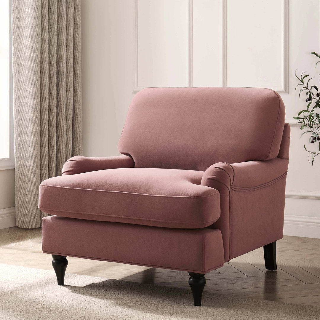 Carlos Living Room Arm chair - Dusky Pink