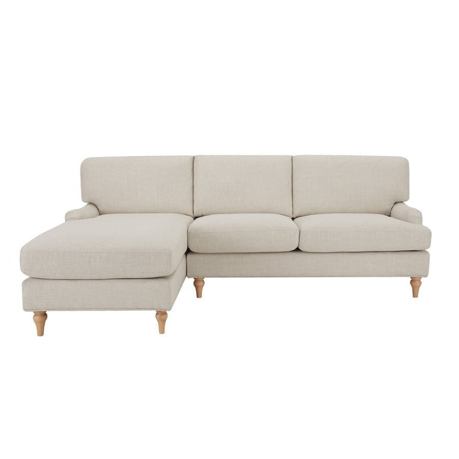 Antonio Left Hand Chaise Sofa | L Shaped Sofa - Beige