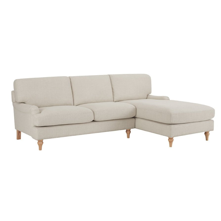 Eduardo Right Hand Chaise Sofa - Beige