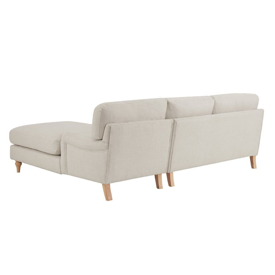 Eduardo Right Hand Chaise Sofa - Beige