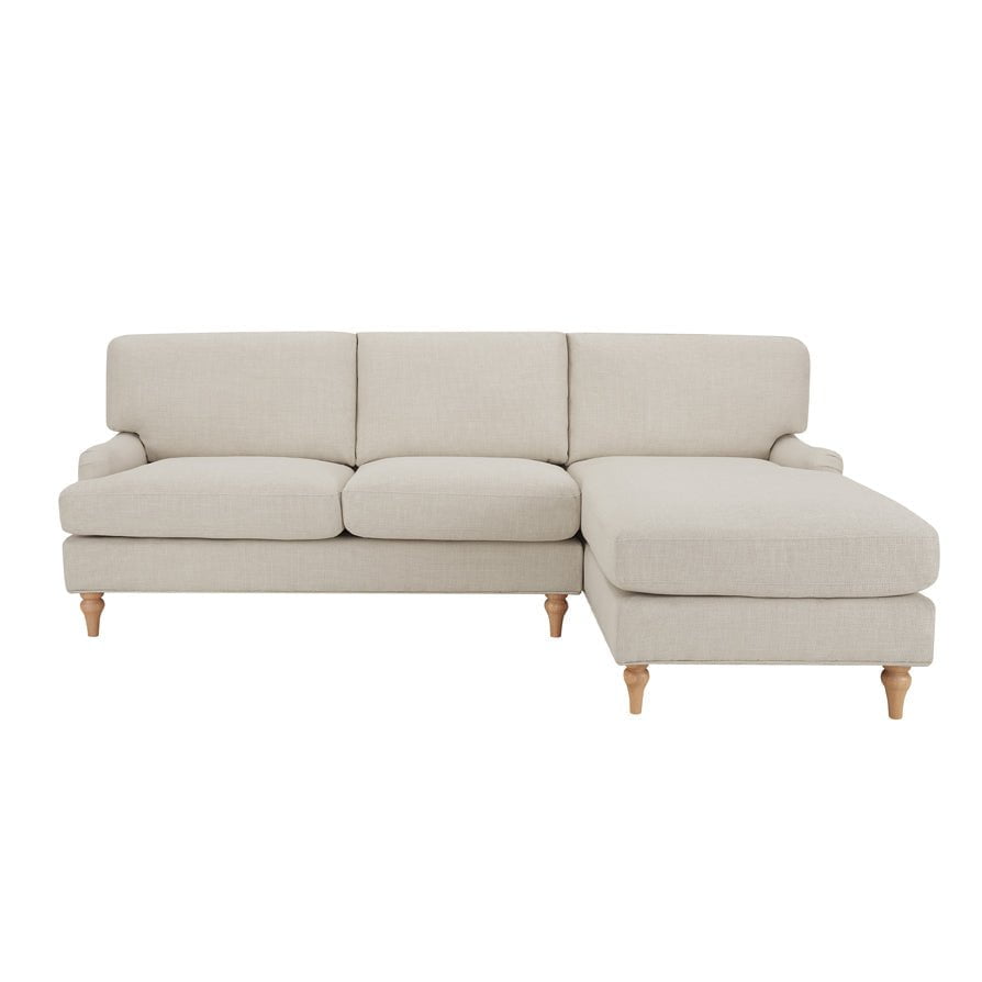 Eduardo Right Hand Chaise Sofa - Beige