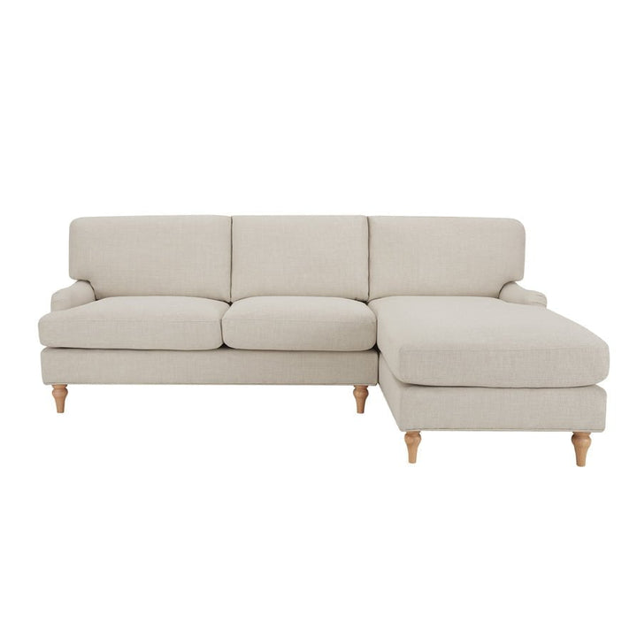 Eduardo Right Hand Chaise Sofa - Beige