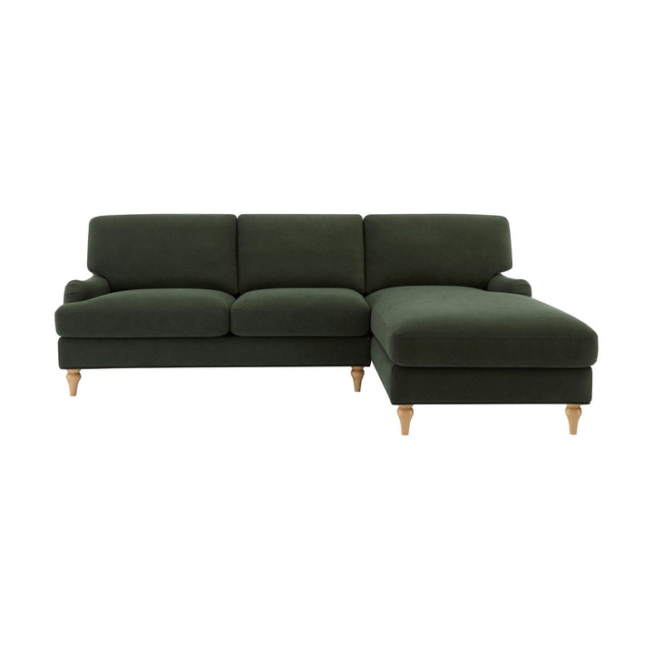 Roberto Right Hand Chaise Sofa - Dark Olive