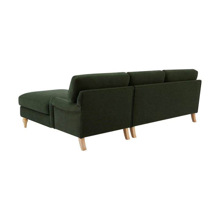 Roberto Right Hand Chaise Sofa - Dark Olive
