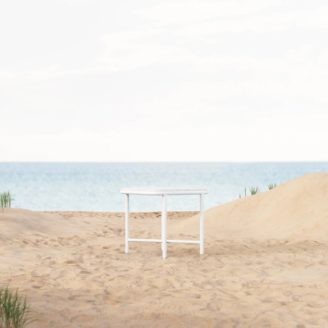 Kreios Outdoor Garden Balcony Sofa Set 2 Seater, 2 Single seater and 1 Center Table With 1 Side Table Set (White)