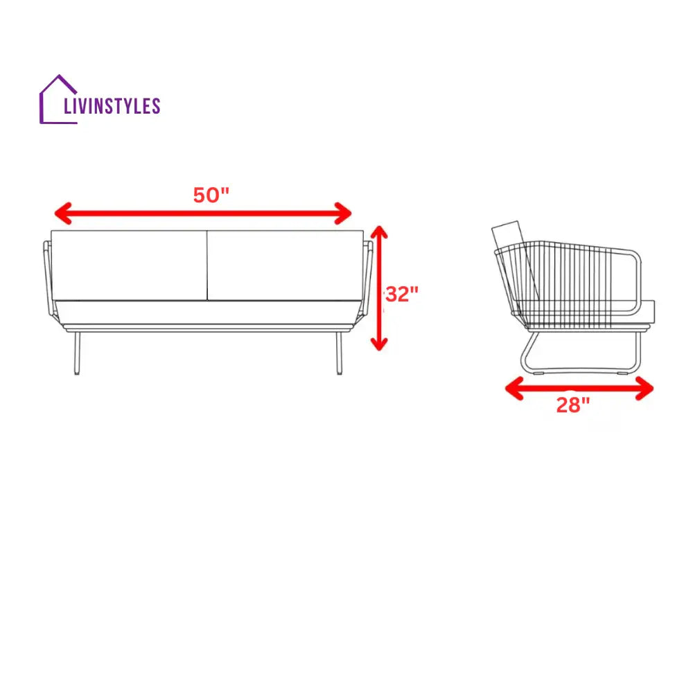 Hancy Outdoor Sofa Set 6 Seater 2 Ottoman and 1 Center Table + 1 side table Set (Tan + Beige) Braided & Rope - Sofa Sets