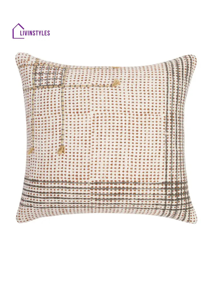 Hand Block Multi Color Cushion Cover Set Of 2 (18X18 Inch)