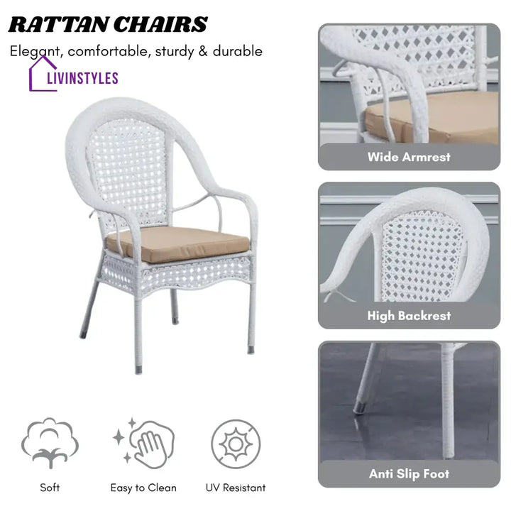 Haneen Outdoor All-Weather Resistant Rattan Wicker 7-Piece Dining Set - Dining Set