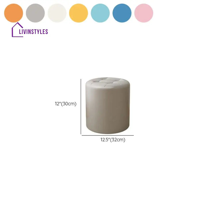 Hanika Living Room Ottoman | Faux Leather Fabric