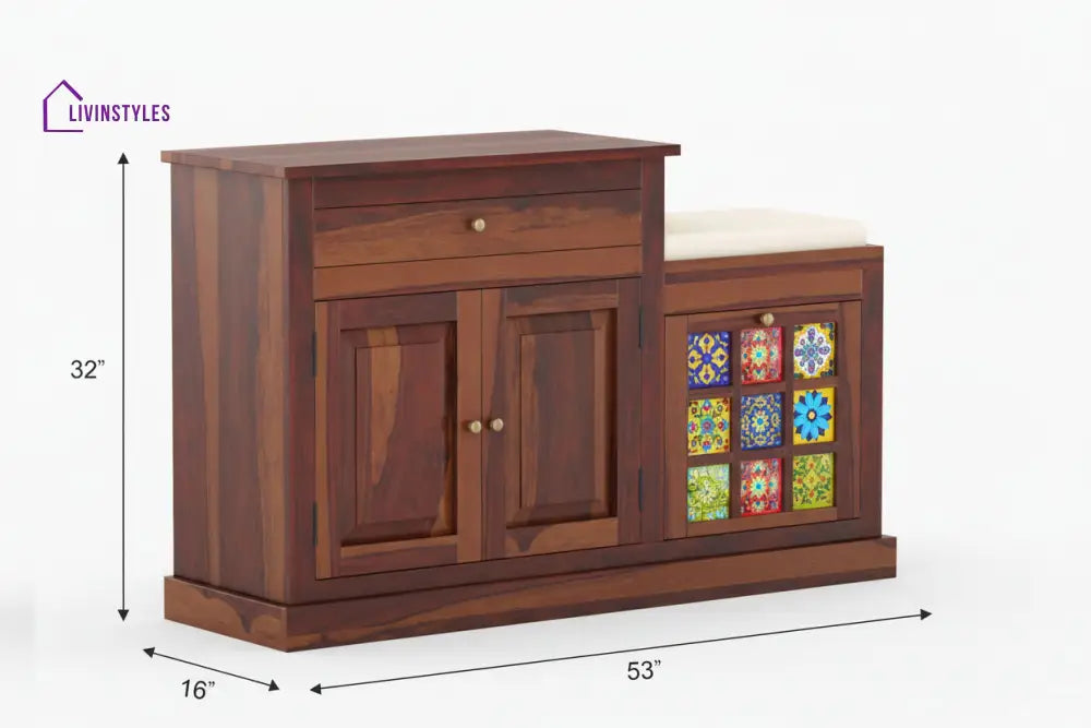 Hanmai Sheesham Wood Shoe Rack
