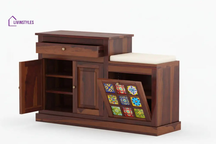 Hanmai Sheesham Wood Shoe Rack