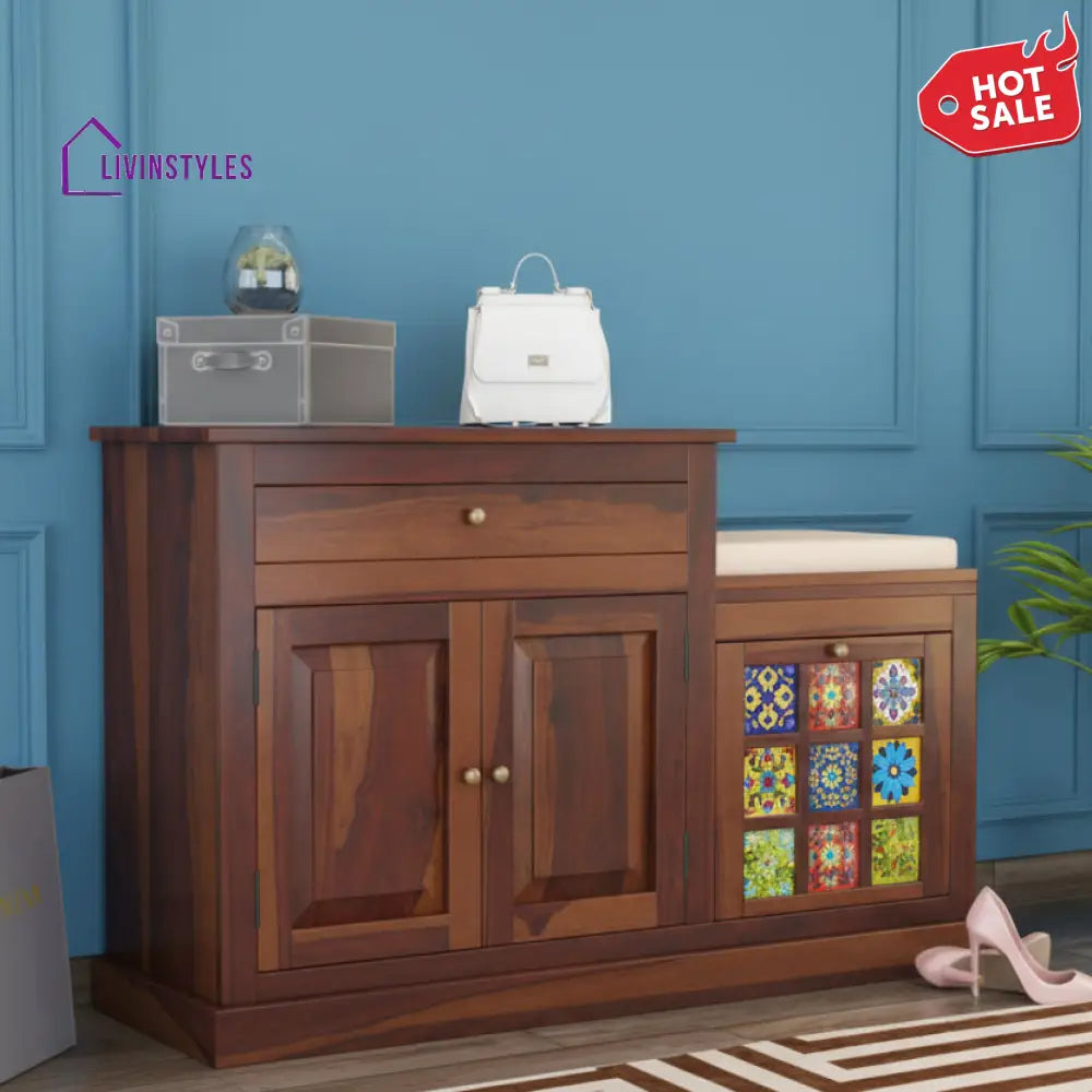 Hanmai Sheesham Wood Shoe Rack