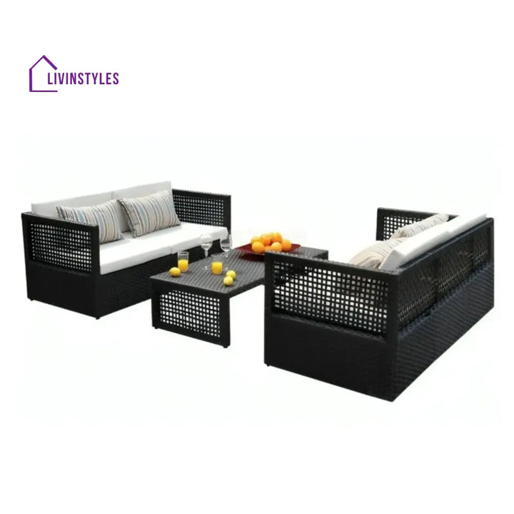 Hannelore Outdoor Rattan Wicker 4-Seater Sofa Set - Sofa Set