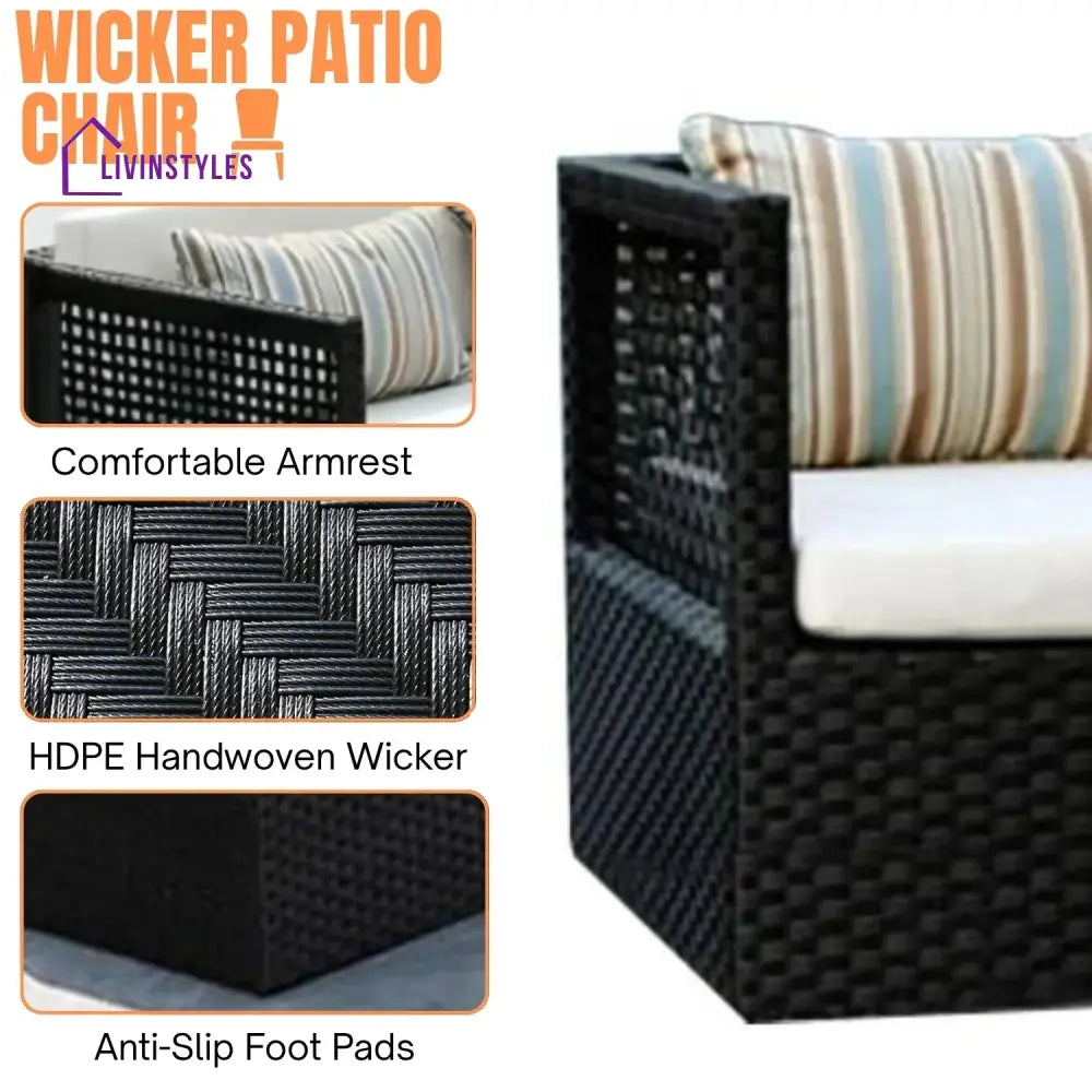 Hannelore Outdoor Rattan Wicker 4-Seater Sofa Set - Sofa Set