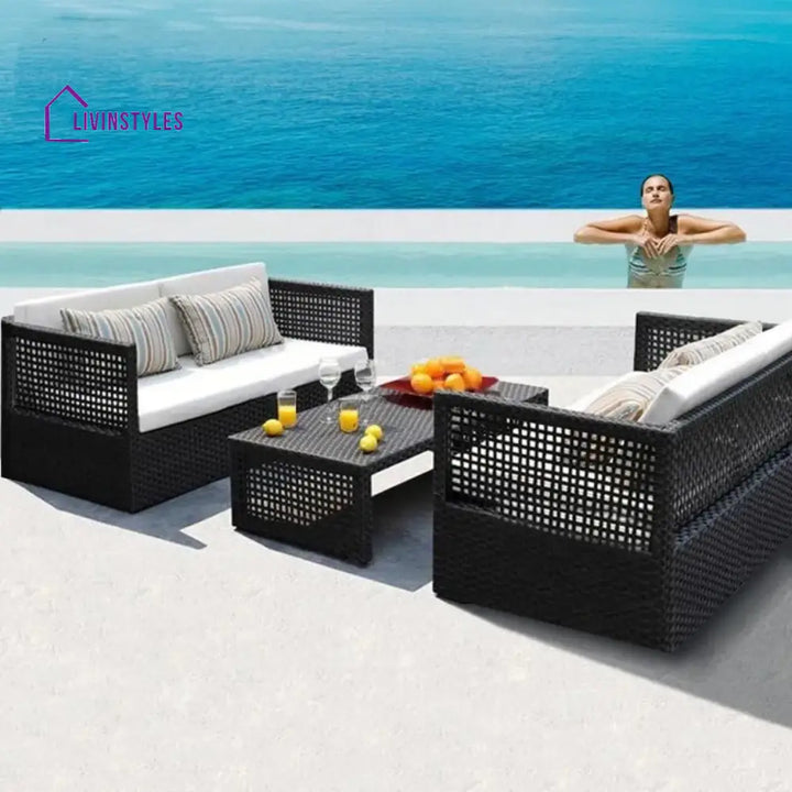 Hannelore Outdoor Rattan Wicker 4-Seater Sofa Set - Sofa Set