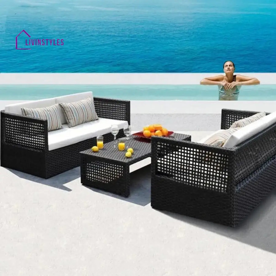 Hannelore Outdoor Rattan Wicker 4-Seater Sofa Set - Sofa Set