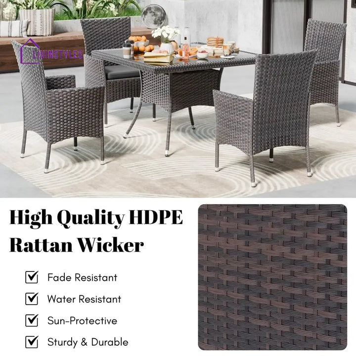 Hansika 10-Piece Outdoor Patio Rattan Dining Set - Dining Set