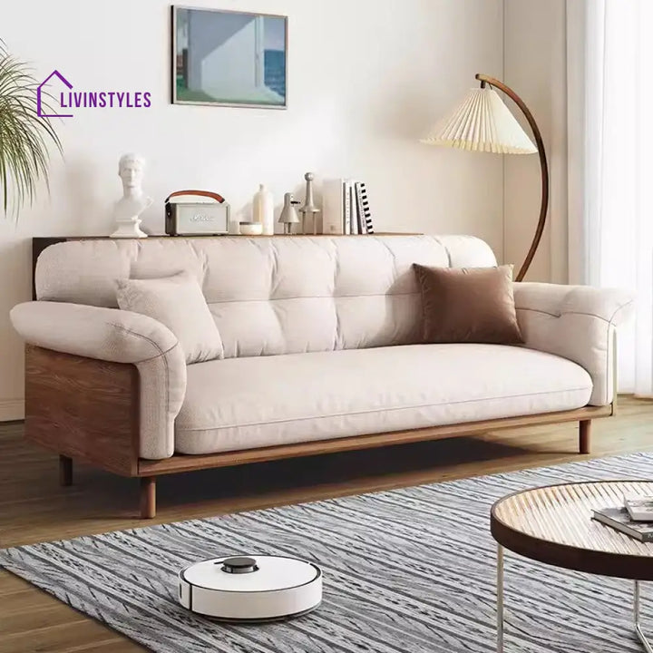 Japandi Style Upholstered Cotton Linen Sofa SOFA