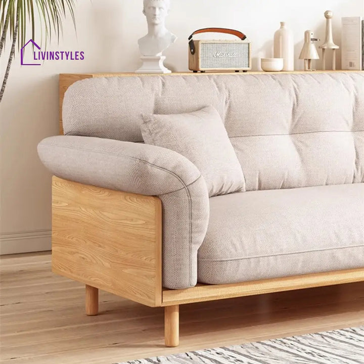 Japandi Style Upholstered Cotton Linen Sofa SOFA