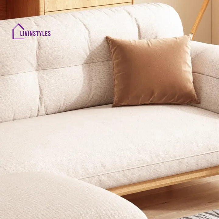 Japandi Style Upholstered Cotton Linen Sofa SOFA