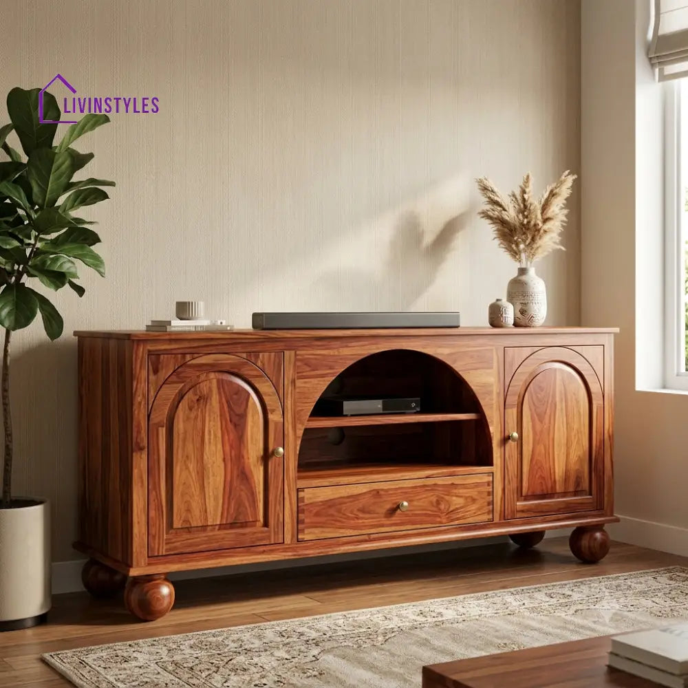 Hari Solid Sheesham Wood Tv Unit for Living Room | Tv Cabinet | Tv Console