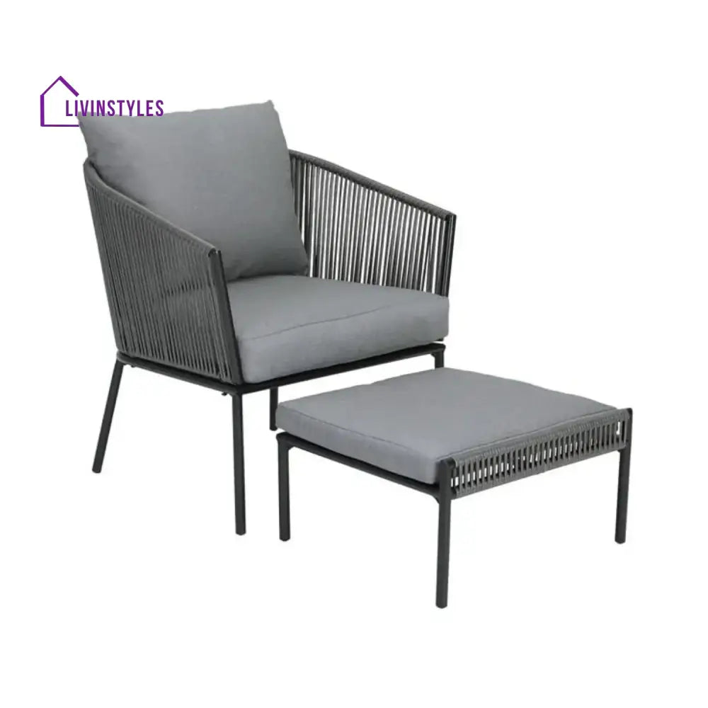 Harini Outdoor 5 Piece Rope Patio Sofa Set (Grey) - Patio Sofa Set
